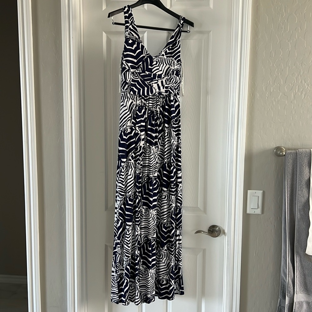 Lilly Pulitzer Navy/ White Maxi Dress size M
